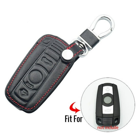 Leather Car Key Case Fob Cover for BMW E90 E60 E70 E87 1 3 5 Series X5 X6