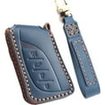 thumbnail image 1 of Leather Car Key Fob Cover for Lexus 2021-2024 ES RX Compatible with New Lexus LS NX Key Shell Case Blue, 1 of 13