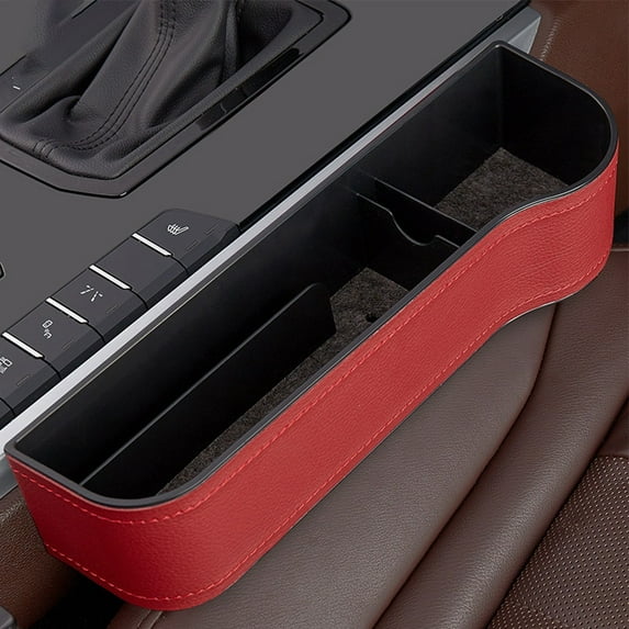 Leather Car Organizer Car Gap Storage Box Leak-proof Storage Cup Holder