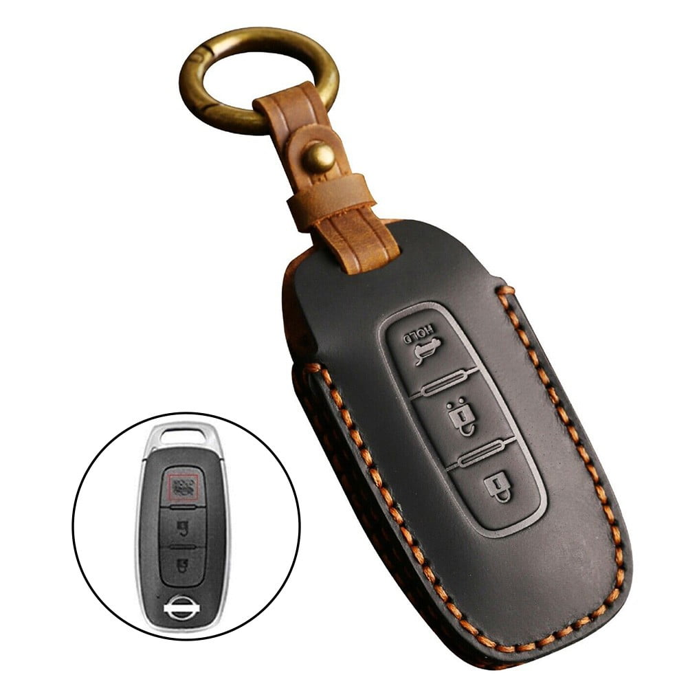 Leather Car Remote Key Fob Case Cover For Nissan Qashqai Altima Xtrail