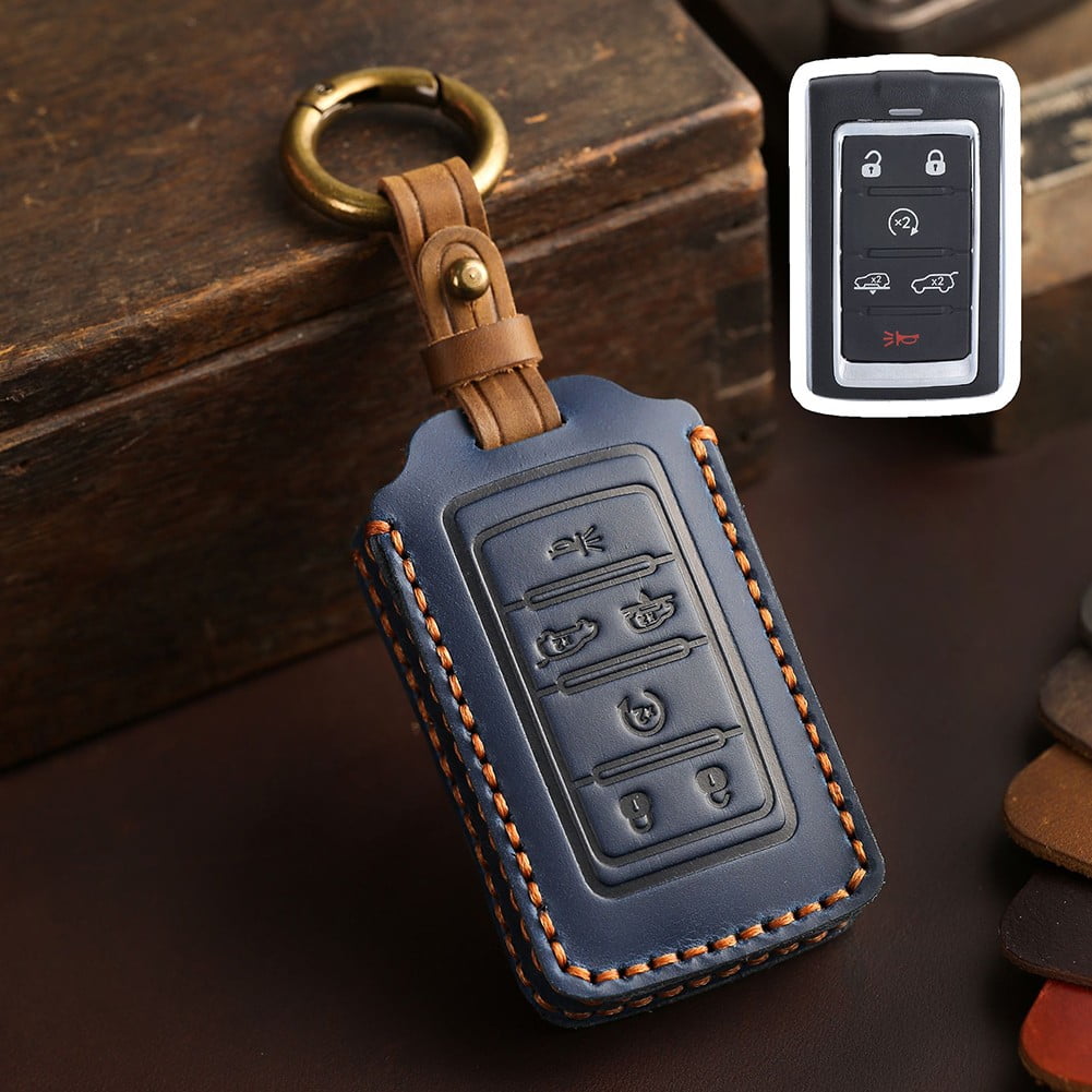 Leather Car Remote Key Fob Cover for Jeep for Grand for Cherokee 2021 ...