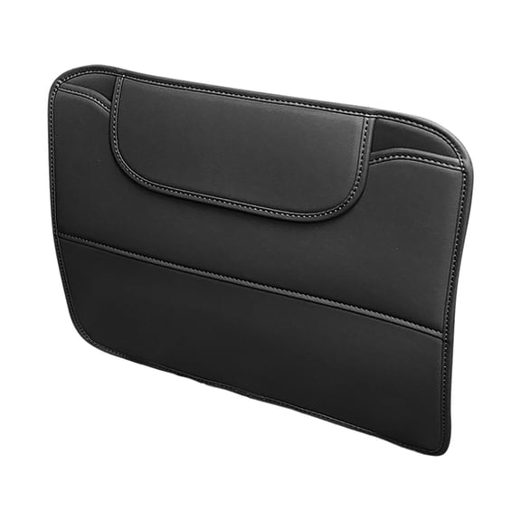 Leather Car Seat Anti Kick Pad - Rear Seat Back Protector Cover to Prevent Dirt, Scratches, and Mud from Shoes, Easy Clean Car Interior Accessories with Storage Bag