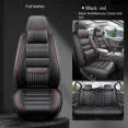 thumbnail image 1 of Leather Car Seat Covers Full Set, Breathable and Waterproof Seat Covers for Cars, Car Seat Protector fit Most Cars, Black, 1 of 10