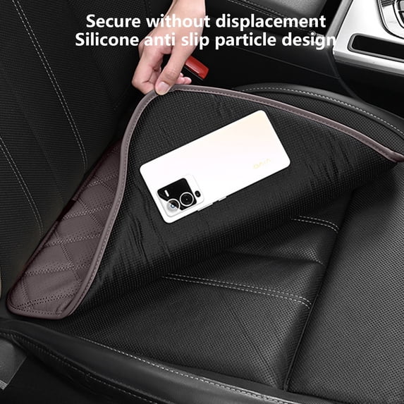 Leather Car Seat Cushion Breathable Pad, Perforated Seat Cover Non Slip Soft Support Cushion, Universal All Season Wear Resistant Comfortable Seat Cushion Car Seat Cushion