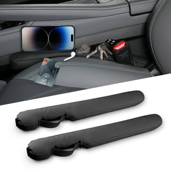 Leather Car Seat Gap Filler Universal for Car Truck SUV to Block The Gap Between Seat and Console Stop Things from Dropping