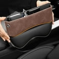thumbnail image 1 of Leather Car Seat Gap Storage Box with Multi-Compartment Organizer, Universal Fit Console Insert for Phones Keys Wallets to Prevent Items Falling Between Seats and Keep Car Tidy, 1 of 6