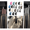 thumbnail image 1 of Leather Car Seat Headrest Double Hooks Organizer Durable Bag Holder For Auto,Q Car Seat Back Storage Hooks, 1 of 6