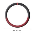 thumbnail image 1 of Leather Car Steering Wheel Cover, Non-Slip Car Wheel Cover Protector Breathable Microfiber Leather Universal Fit for Cars, 1 of 6