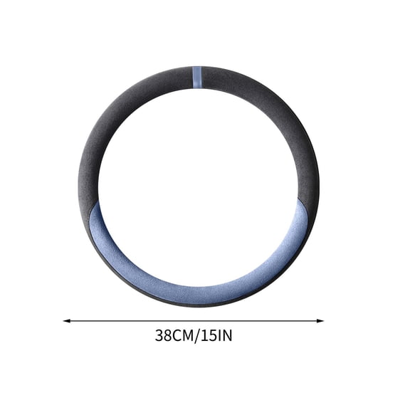 Leather Car Steering Wheel Cover, Non-Slip Car Wheel Cover Protector Breathable Microfiber Leather Universal Fit for Cars