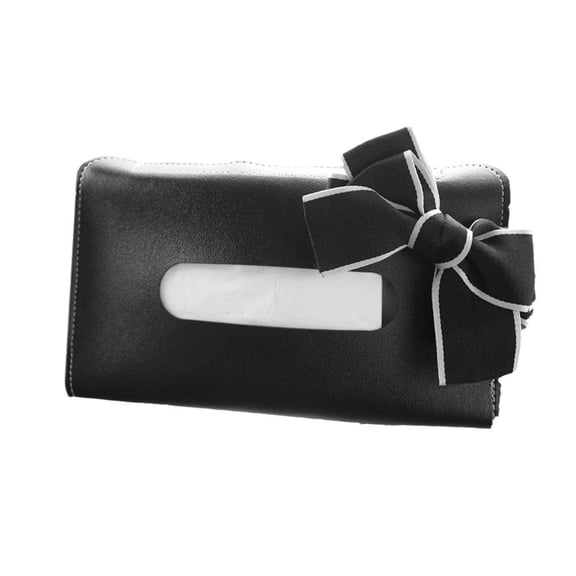 Leather Car Tissue Box,Sun Visor & Seatback Mount,Elegant Drawer Organizer