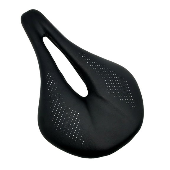 Leather Carbon Fiber Bike Seat Lightweight Hollow Seats Bike Cycling Accessories Comfortable & Breathable