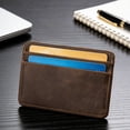 thumbnail image 1 of Leather Card Holder, Compact Credit Card Wallet, Slim Portable Card Organizer for Men and Women, Suitable for Daily Commuting and Travel Use, 1 of 6