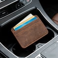 thumbnail image 1 of Leather Card Holder, Compact Credit Card Wallet, Slim Portable Card Organizer for Men and Women, Suitable for Daily Commuting and Travel Use, 1 of 7
