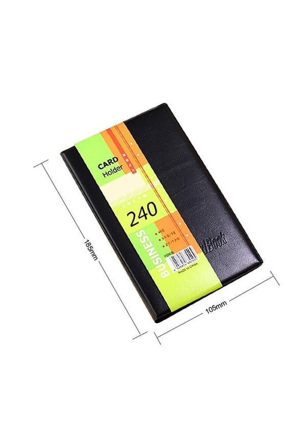 Leather Cards Business Name ID Credit Card Holder Book Case Keeper Organizer (240 Cards)