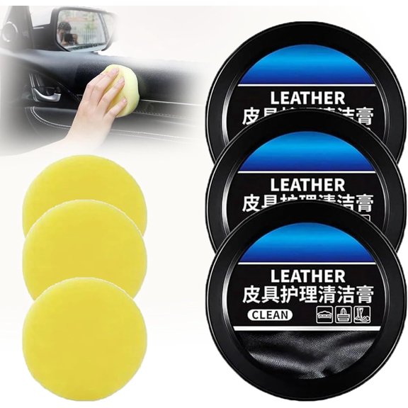 Leather Care Cleaning Paste, Automobile Leather Care And Cleaning Cream, Multi Surface Leather Balm For Cars Interior, Leather Conditioning Cream For Car Seats, Purses, Couch, Furniture