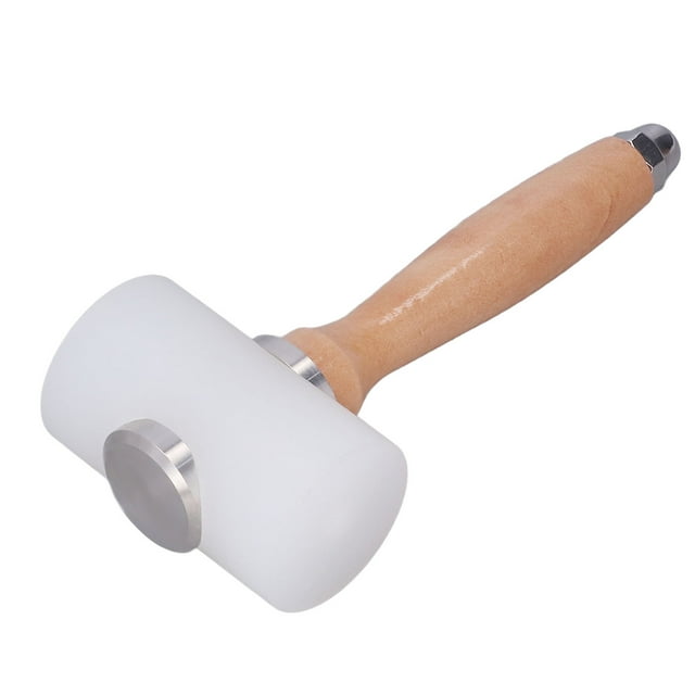 Leather Carving Hammer White T Shaped Nylon Leather Stamping Hammer