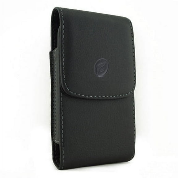 Leather Case Belt Clip for OnePlus 8 Phone - Holster Cover Pouch Vertical Carry Protective Black
