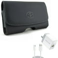 thumbnail image 1 of Leather Case Belt Clip w Fast Type-C 36W PD Home Charger for Samsung Galaxy A53 5G,A33 5G Phones - Swivel Holster Loops Cover, 6ft Long Cable USB-C Power Cord QC3.0 Adapter, 1 of 11