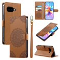 thumbnail image 1 of Leather Case For Google Pixel 9a 6.3",Embossed Totem Wallet With Card Holder,Wristband, Shockproof Kickstand Magnetic Cover,Brown,For Google Pixel 9a, 1 of 7