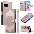 thumbnail image 1 of Leather Case For Google Pixel 9a 6.3",Embossed Totem Wallet With Card Holder,Wristband, Shockproof Kickstand Magnetic Cover,Rose Gold,For Google Pixel 9a, 1 of 7