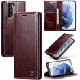 thumbnail image 1 of Leather Case for Samsung Galaxy S24 Plus Card Slot Folio Flip Wallet Case for Samsung Galaxy S24 Plus Premium PU Magnetic Kickstand Cover Soft TPU Inner Case Red, 1 of 14