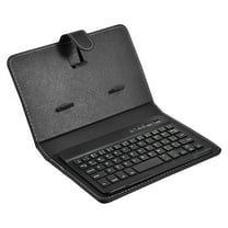 Leather Case for Portable Phone with Wireless Bluetooth Android Keyboard - Mini Keyboard, Lightweight, with Stand, for Business