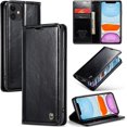 thumbnail image 1 of Leather Case for iPhone 11 Card Slot Folio Flip Wallet Case for iPhone 11 Premium PU Magnetic Kickstand Cover Soft TPU Inner Case Black, 1 of 14