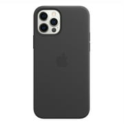 Leather Case for iPhone 12 Pro Leather Case with Magsafe Phone Protective Cover - Black