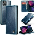 thumbnail image 1 of Leather Case for iPhone 14 Plus Card Slot Folio Flip Wallet Case for iPhone 14 Plus Premium PU Magnetic Kickstand Cover Soft TPU Inner Case Blue, 1 of 14
