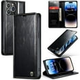 thumbnail image 1 of Leather Case for iPhone 12 pro max Card Slot Folio Flip Wallet Case for iPhone 12 pro max Premium PU Magnetic Kickstand Cover Soft TPU Inner Case Black, 1 of 14