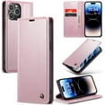 thumbnail image 1 of Leather Case for iPhone 12 pro max Card Slot Folio Flip Wallet Case for iPhone 12 pro max Premium PU Magnetic Kickstand Cover Soft TPU Inner Case Pink, 1 of 14