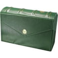thumbnail image 1 of Leather Cash Collection Storage Box: PMG Graded Banknote Holder, Currency Banknotes Collecting Holder, Currency Organizer Protective Case for Trading Cards Stamps Tickets (Green), 1 of 10