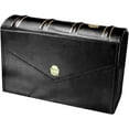 thumbnail image 1 of Leather Cash Collection Storage Box: PMG Graded Banknote Holder, Currency Banknotes Collecting Holder, Currency Organizer Protective Case for Trading Cards Stamps Tickets (Black), 1 of 7