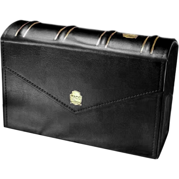 Leather Cash Collection Storage Box: PMG Graded Banknote Holder, Currency Banknotes Collecting Holder, Currency Organizer Protective Case for Trading Cards Stamps Tickets (Black)