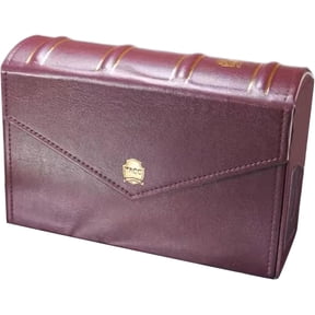 Leather Cash Collection Storage Box: PMG Graded Banknote Holder, Currency Banknotes Collecting Holder, Currency Organizer Protective Case for Trading Cards Stamps Tickets (Red)