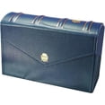 thumbnail image 1 of Leather Cash Collection Storage Box: PMG Graded Banknote Holder, Currency Banknotes Collecting Holder, Currency Organizer Protective Case for Trading Cards Stamps Tickets (Blue), 1 of 11