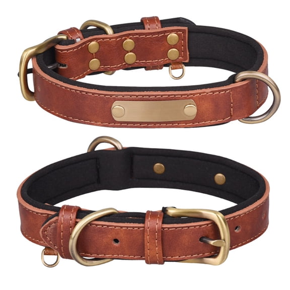 Leather Cat Collar Buckle Adjustable Small Pet Collar For Kitties