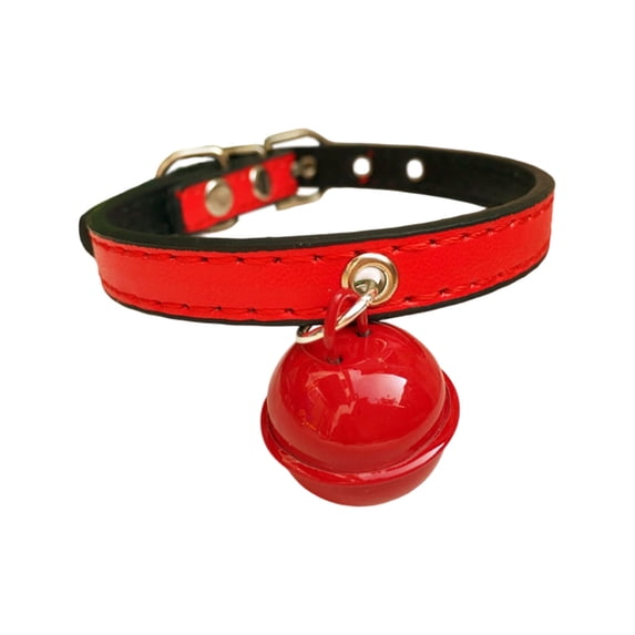 Leather Cat Collar with Bell, Small Dog Collars, Dog Collar Adjustable Teacup Dog Collar Small Pet Kitten Collars