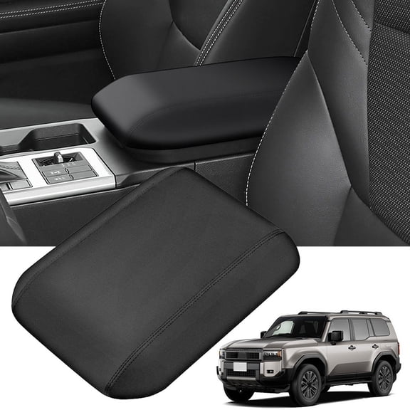 Leather Center Armrest Box Cover For Toyota For Land For Cruiser For Prado Lc250 Black Fangkenuo