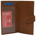 thumbnail image 1 of Leather Checkbook Cover RFID Wallets For Women Duplicate Check Card Pen Holder, 1 of 32