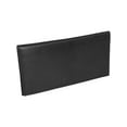 Leather Checkbook Cover Wallet, Black