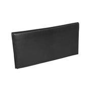 Leather Checkbook Cover Wallet, Black