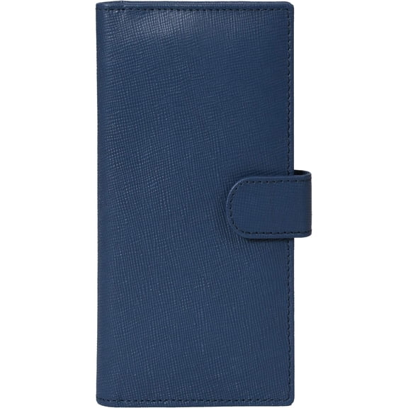 Leather Checkbook Cover for Men & Women -RFID Slim Wallet Pen Holder Credit Card  Duplicate Checks Minimalist Design