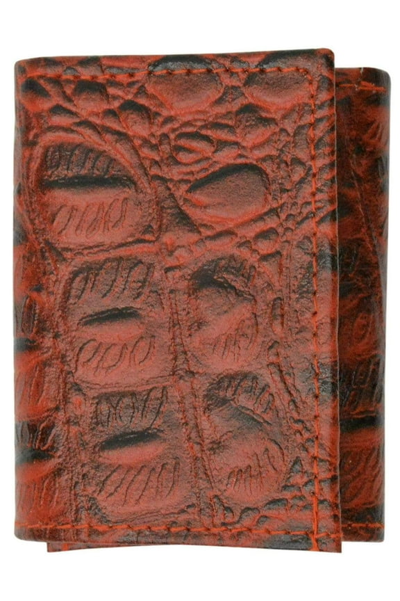 Leather Children Trifold Wallet Kids Aliigator Print 71825 CR