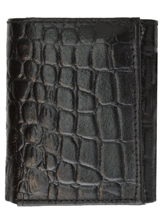 Leather Children Trifold Wallet Kids Aliigator Print 71825 CR