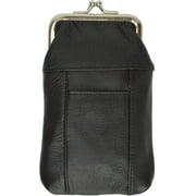 Leather Cigarette Case Pack Holder Regular or 100's Lighter Pocket Black