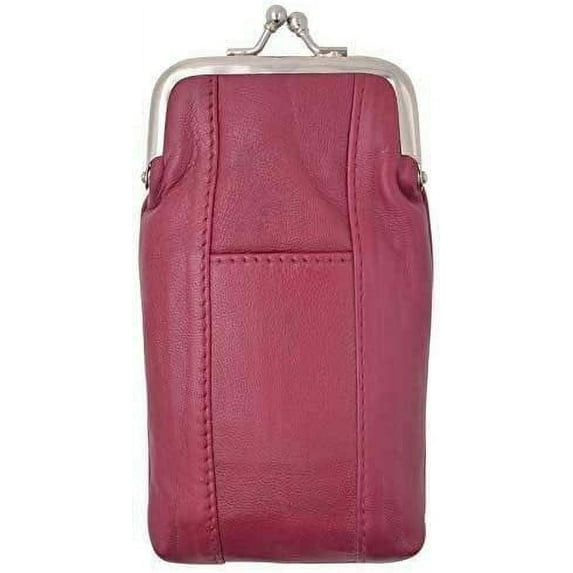 Leather Cigarette Case Pack Holder Regular or 100's Lighter Pocket Hot Pink