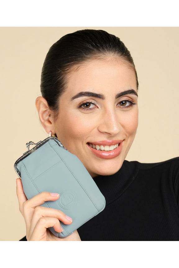 Leather Cigarette Case with Lighter Pocket, Sky