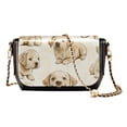 thumbnail image 1 of Leather Clamshell Crossbody Bag 10.4x5.5x3.7Inch Women's Crossbody Handbags Shoulder Purse Bank Card Bag Cash Bag Key Bag Pretty Cute Dog, 1 of 7