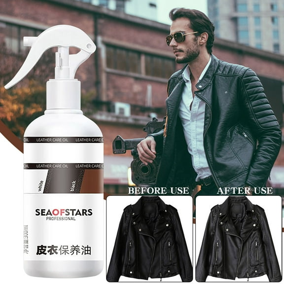 Leather Cleaner, 300ml Leather Care Spray, Gentle Formula for Sofas Bags Clothing, Moisturizing Protective Solution